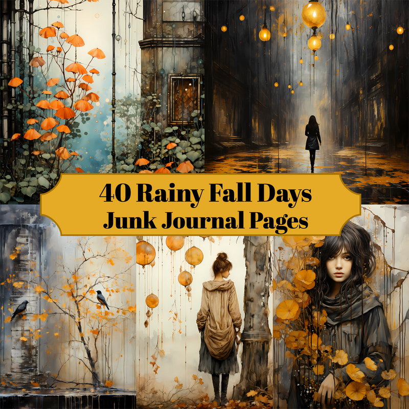 Rainy Fall Days Junk Journal Pages - CraftNest