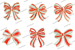 Coquette Christmas Bow Brushstroke Clipart Bundle - CraftNest - Digital Crafting and Art