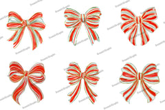 Coquette Christmas Bow Brushstroke Clipart Bundle - CraftNest - Digital Crafting and Art