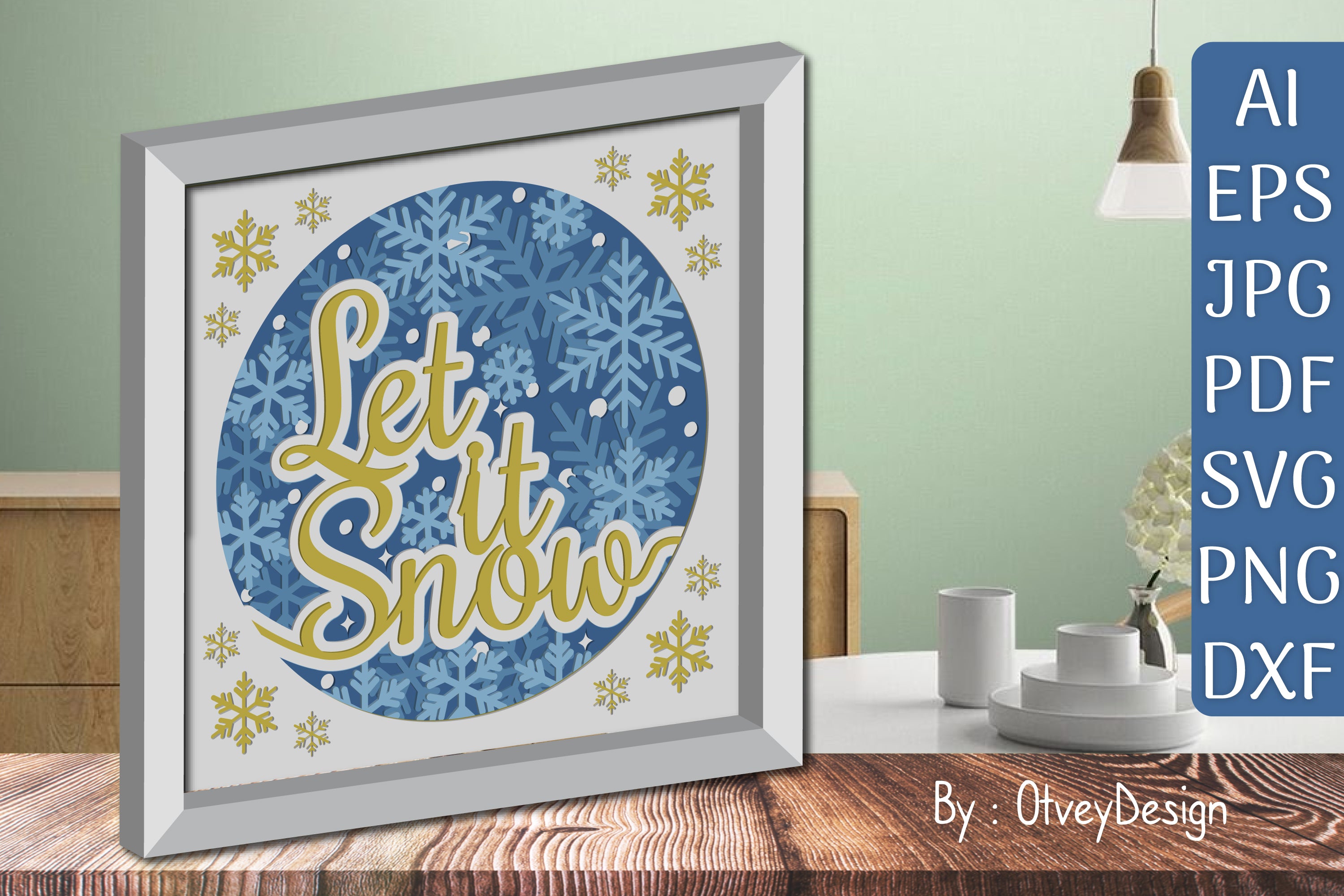 Shadow Box Merry Christmas Layered Papercut SVG Bundle