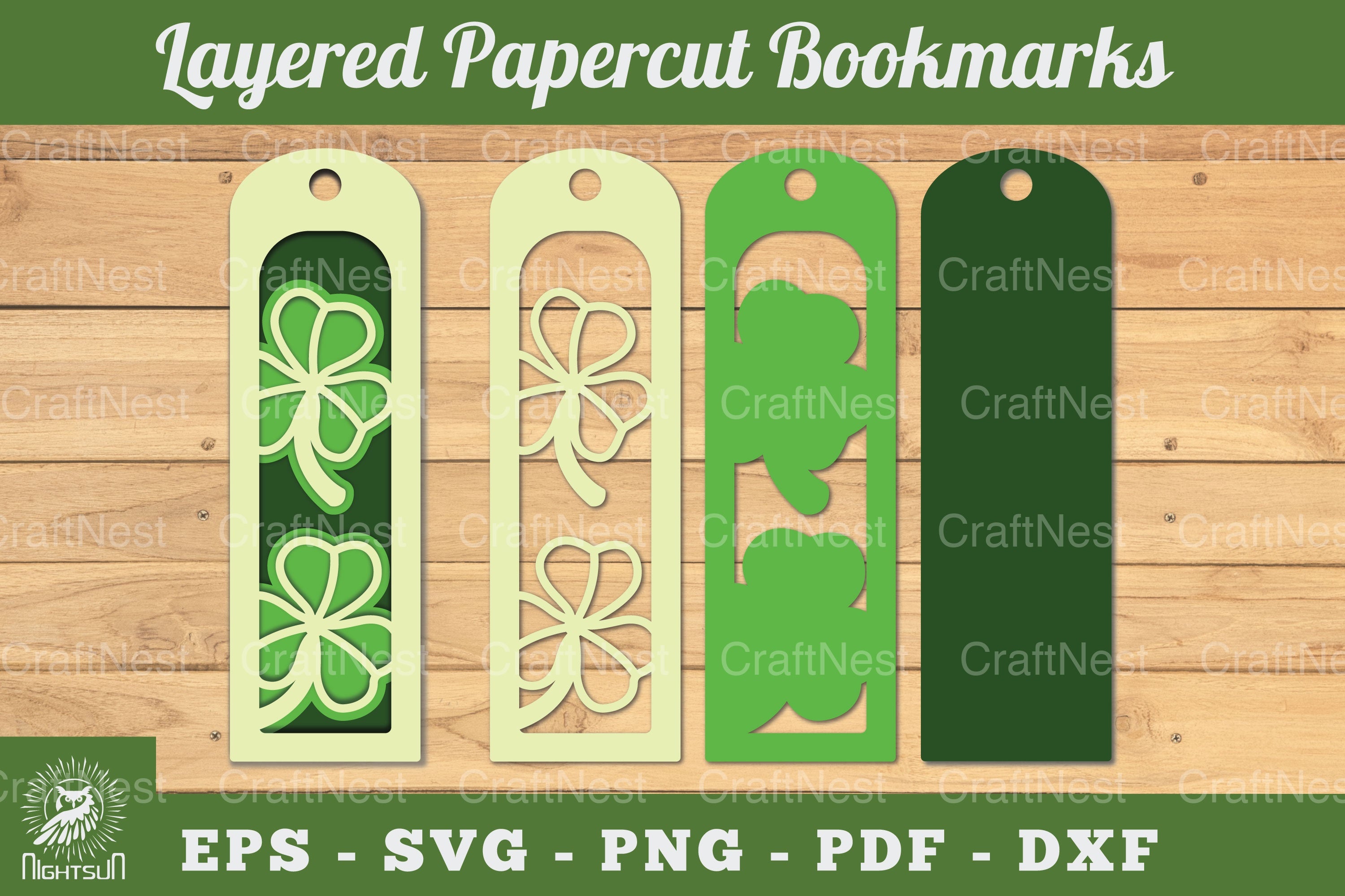 Shamrock Irish Flowers Bookmark Clipart Bundle - CraftNest - Digital Crafting and Art