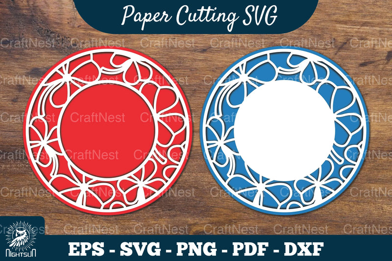 Shamrock Irish Flowers Papercut Circle Clipart Bundle - CraftNest - Digital Crafting and Art