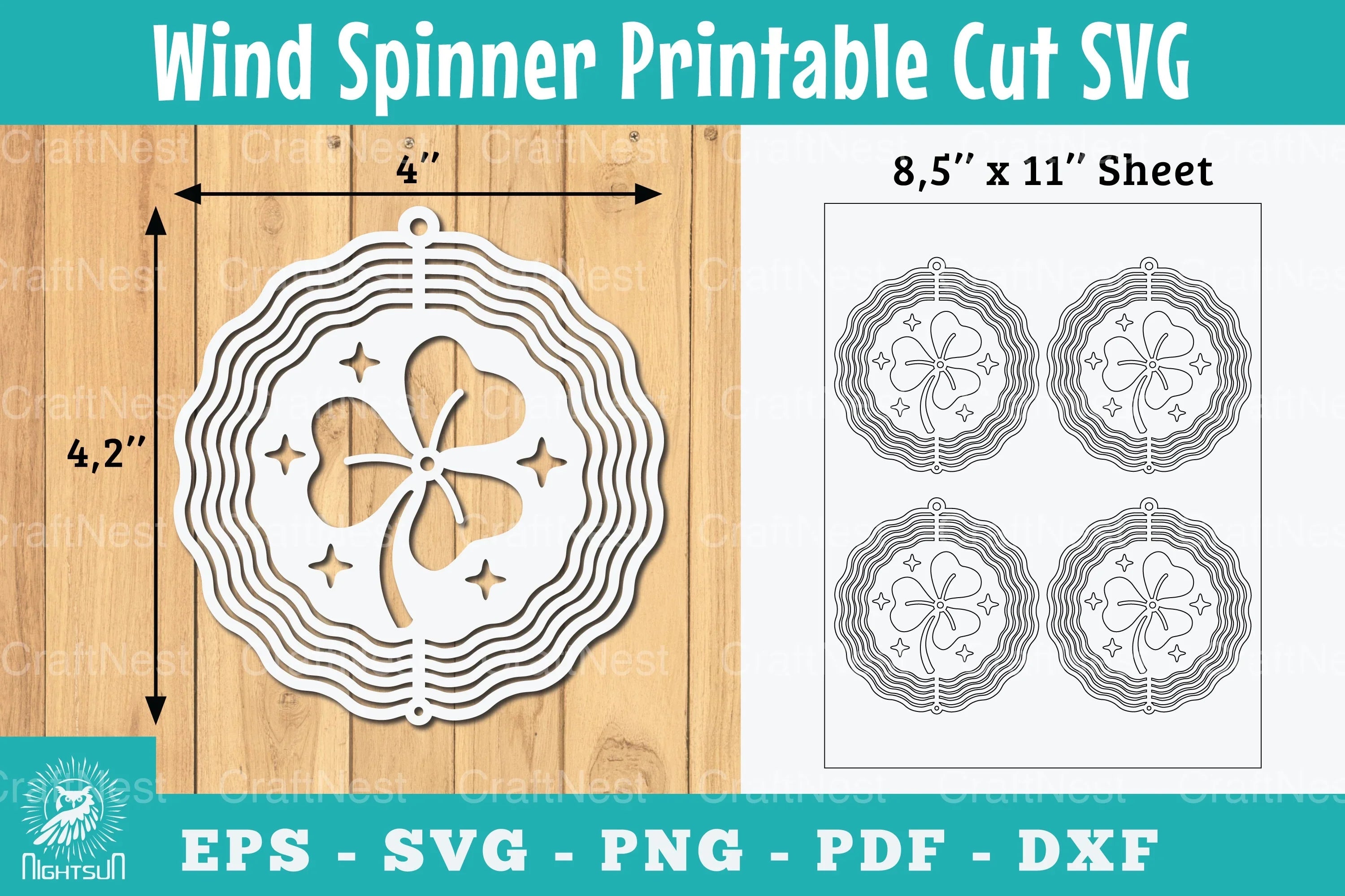 Shamrock Wind Spinner SVG Bundle - CraftNest - Digital Crafting and Art