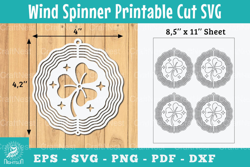 Shamrock Wind Spinner SVG Bundle - CraftNest - Digital Crafting and Art