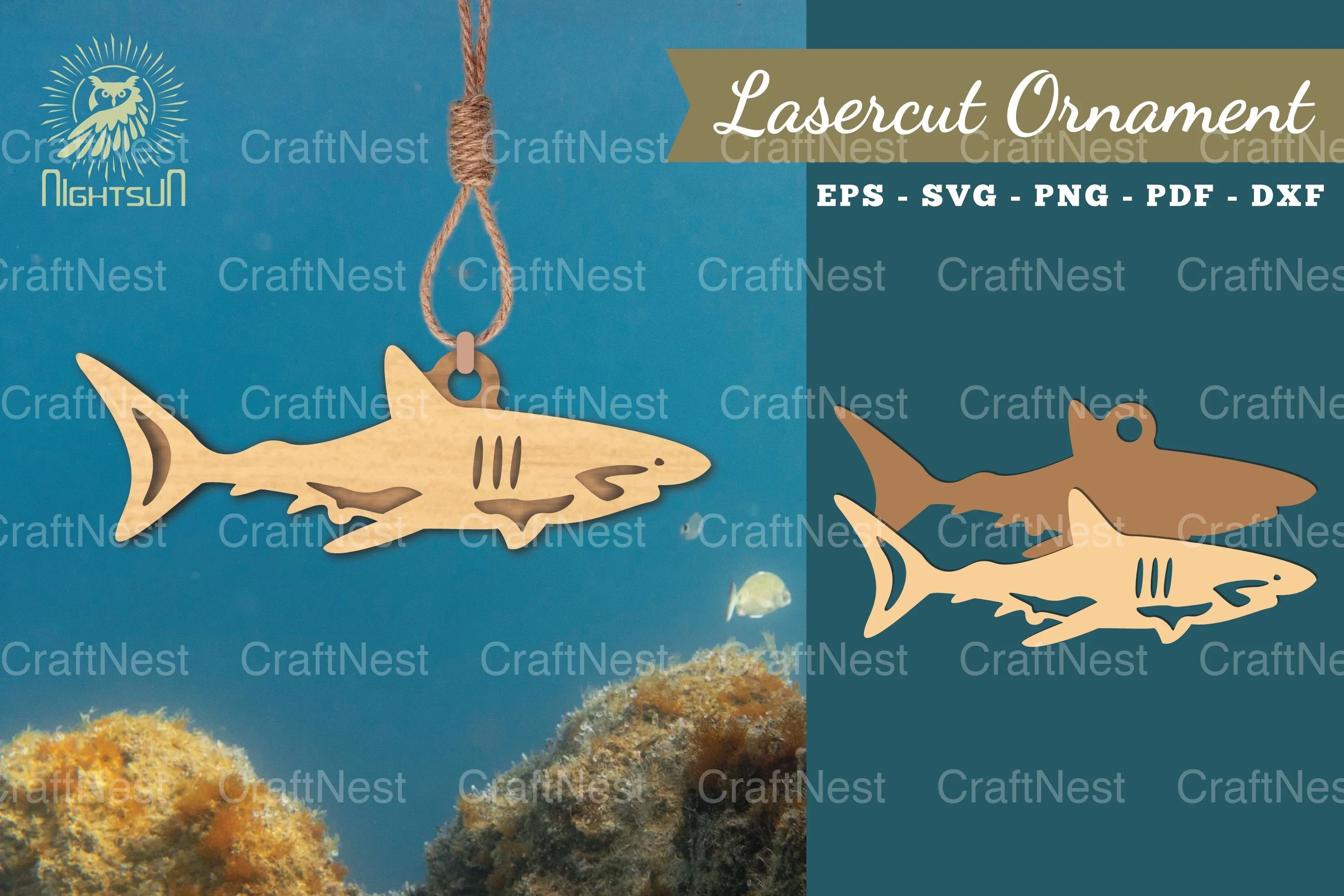 Shark Laser Cut Ornament Clipart Bundle - CraftNest - Digital Crafting and Art