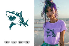Shark Illustration SVG Bundle - CraftNest - Digital Crafting and Art