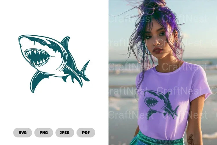 Shark Illustration SVG Bundle - CraftNest - Digital Crafting and Art