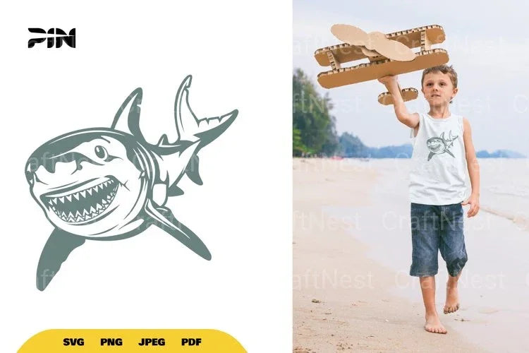 Shark Illustration Clipart Bundle - CraftNest - Digital Crafting and Art