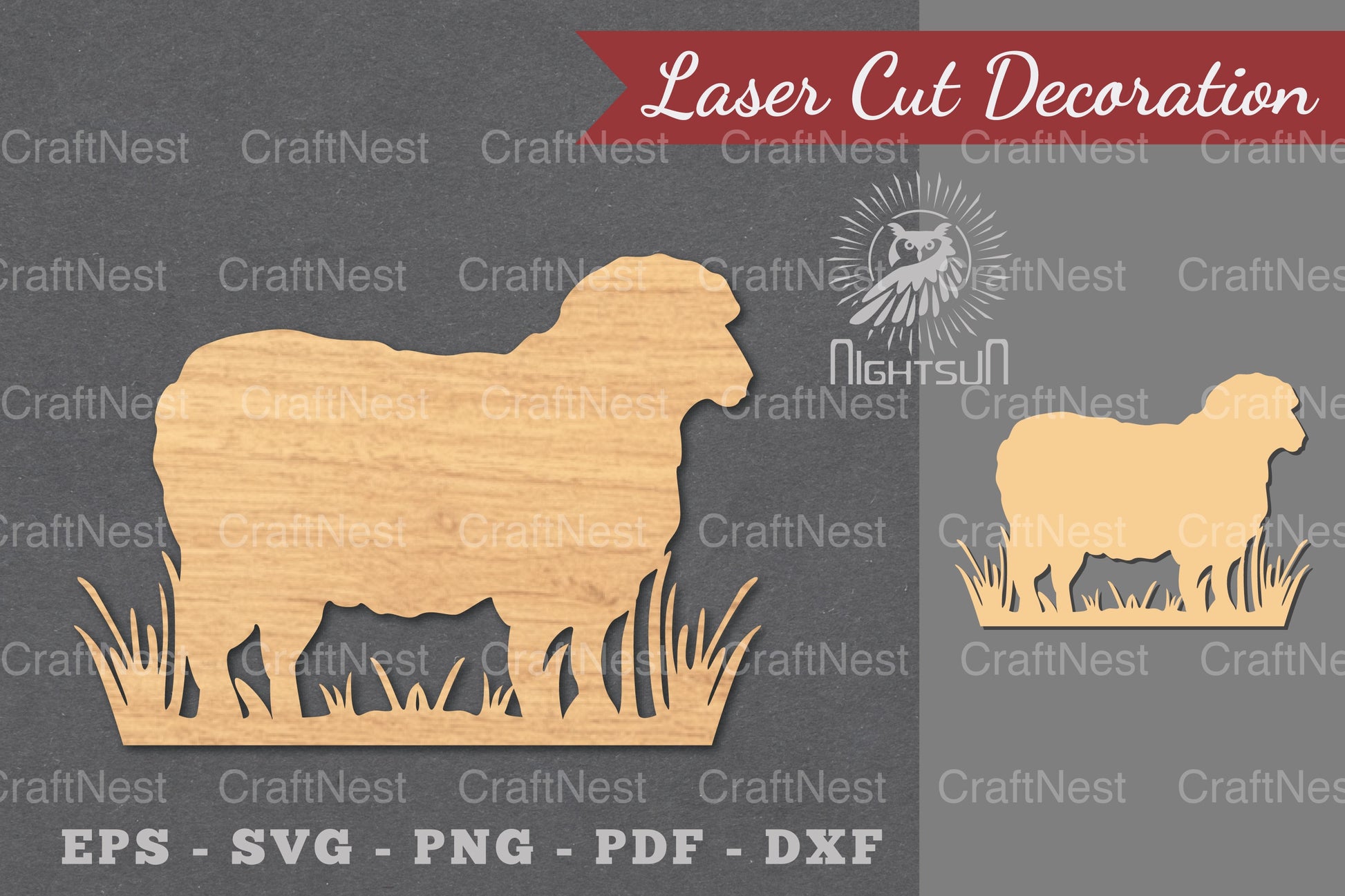 Sheep Laser Cut Decoration Clipart Bundle - CraftNest - Digital Crafting and Art