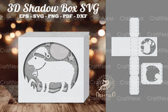 Sheep Papercut Shadow Box Template - CraftNest - Digital Crafting and Art