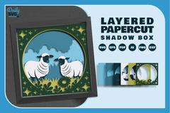 Sheep Meadow Papercut SVG Bundle - CraftNest - Digital Crafting and Art