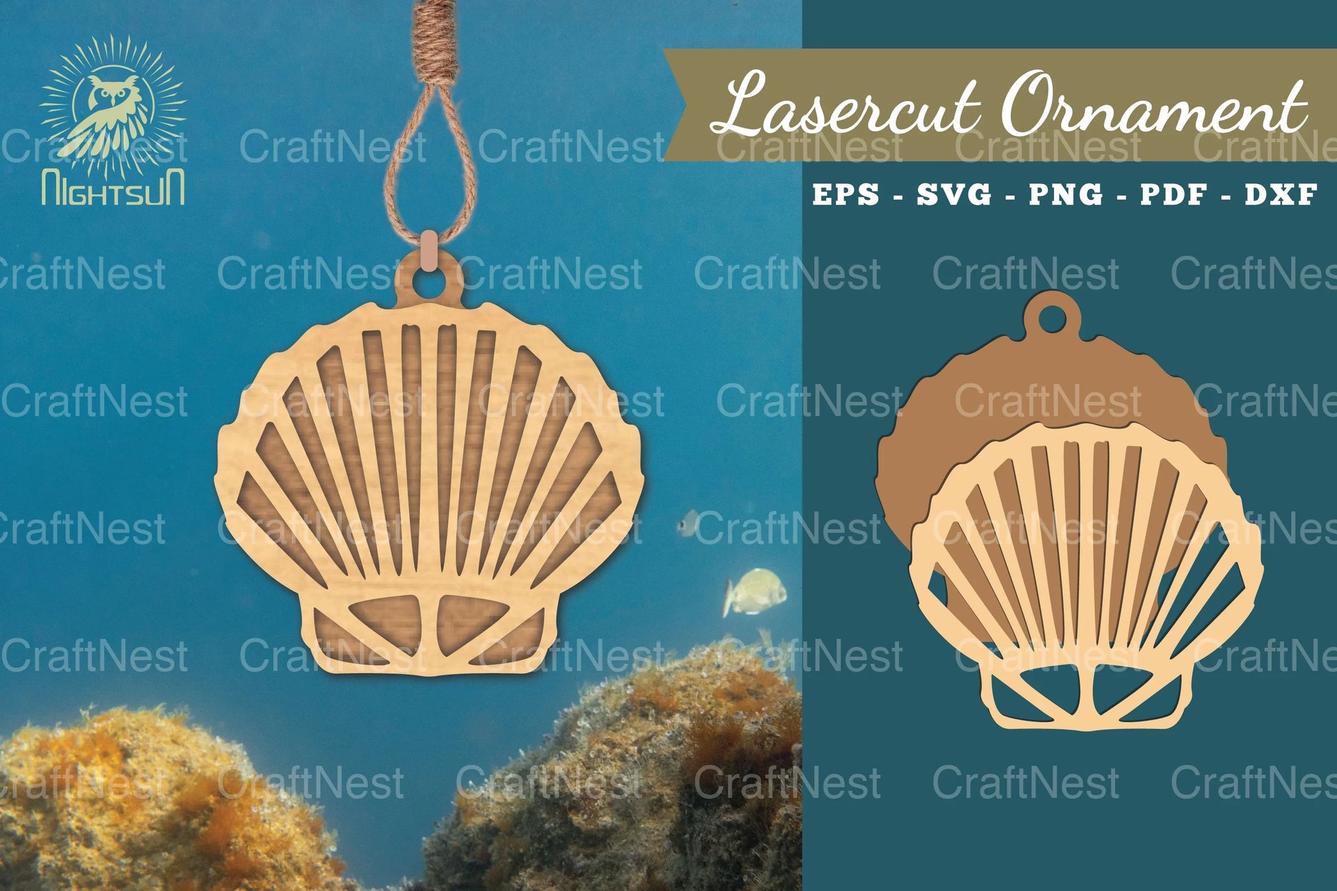 Shell Laser Cut Ornament SVG Bundle - CraftNest - Digital Crafting and Art