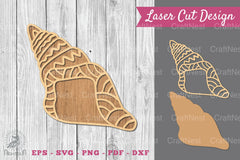 Shell Mandala Laser Cut Decoration Clipart Bundle - CraftNest - Digital Crafting and Art