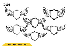 Shield and Wings SVG Bundle - CraftNest - Digital Crafting and Art