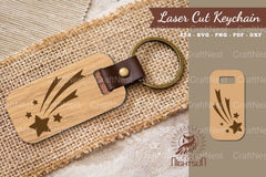 Shooting Stars Laser Cut Keychain Clipart Bundle - CraftNest - Digital Crafting and Art