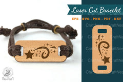Shooting Stars Laser-Cut Bracelet Design Bundle - CraftNest - Digital Crafting and Art