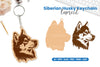 Siberian Husky Keychain Lasercut Clipart Bundle