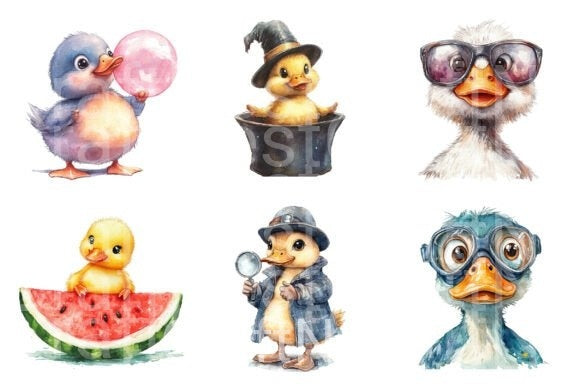 Silly Duck Clipart Bundle - CraftNest - Digital Crafting and Art