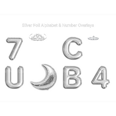 Silver Foil Alphabet Overlays Clipart - CraftNest - Digital Crafting and Art