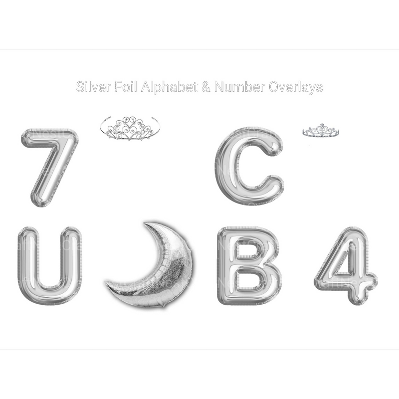 Silver Foil Alphabet Overlays Clipart - CraftNest - Digital Crafting and Art
