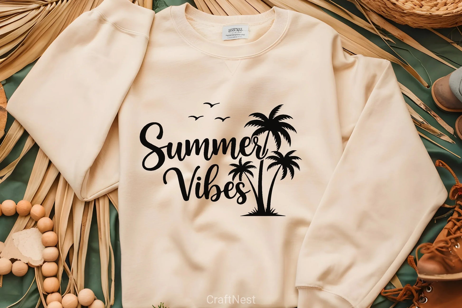 Summer Vibes Men's T Shirt Clipart Bundle - CraftNest - Digital Crafting and Art
