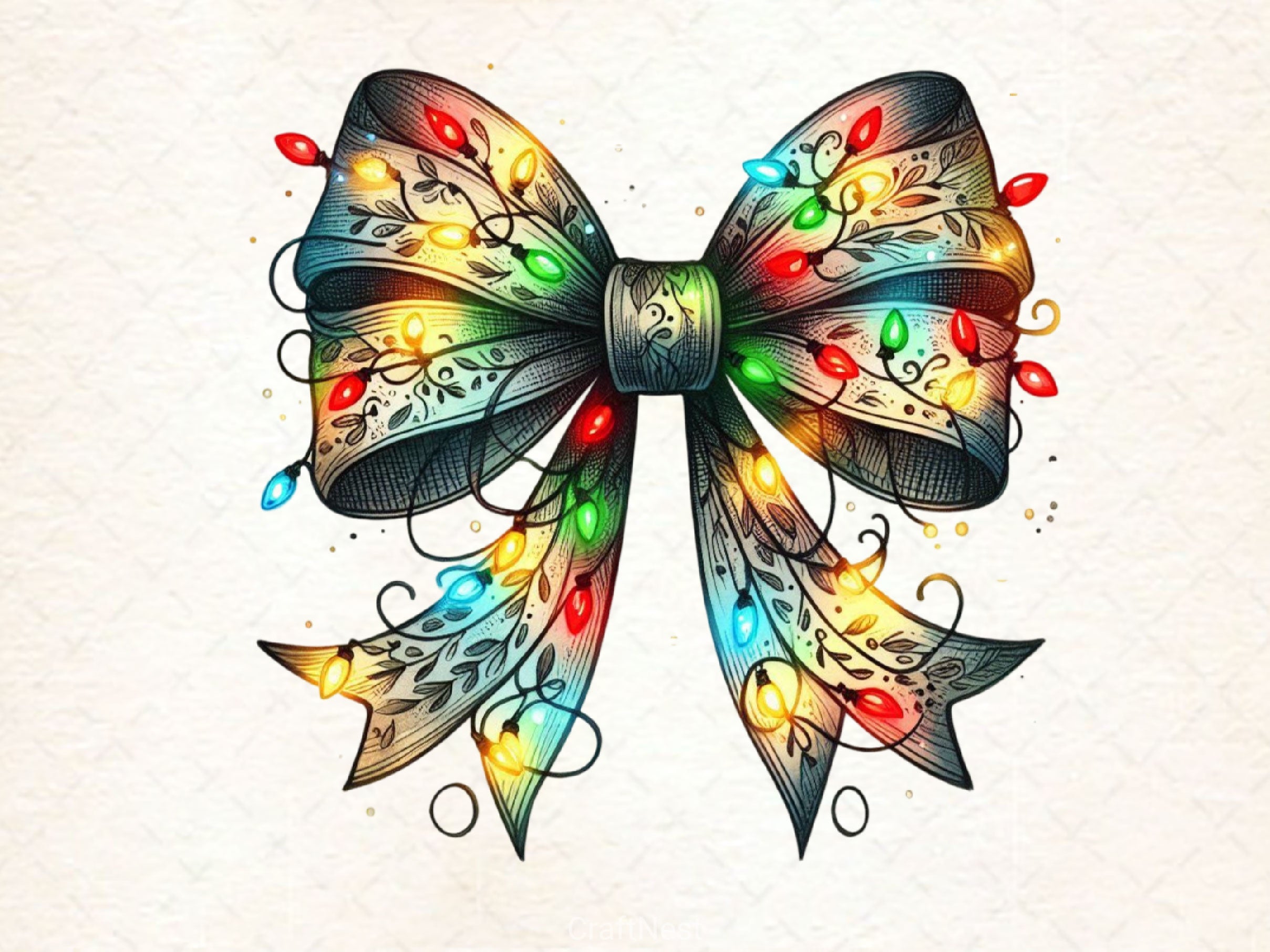 Coquette Christmas Bow Clipart Bundle 3 - CraftNest - Digital Crafting and Art