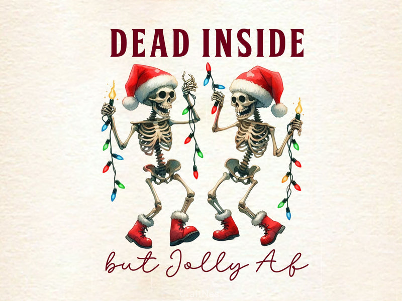 Dead Inside But Jolly AF Christmas Tree Clipart Bundle 2 - CraftNest - Digital Crafting and Art