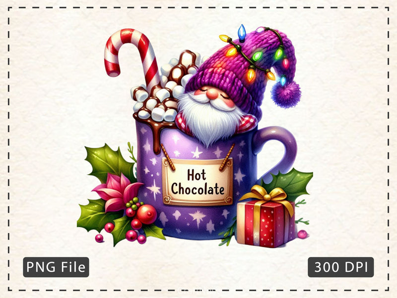 Christmas Hot Cocoa Gnomes Clipart Bundle 6 - CraftNest - Digital Crafting and Art