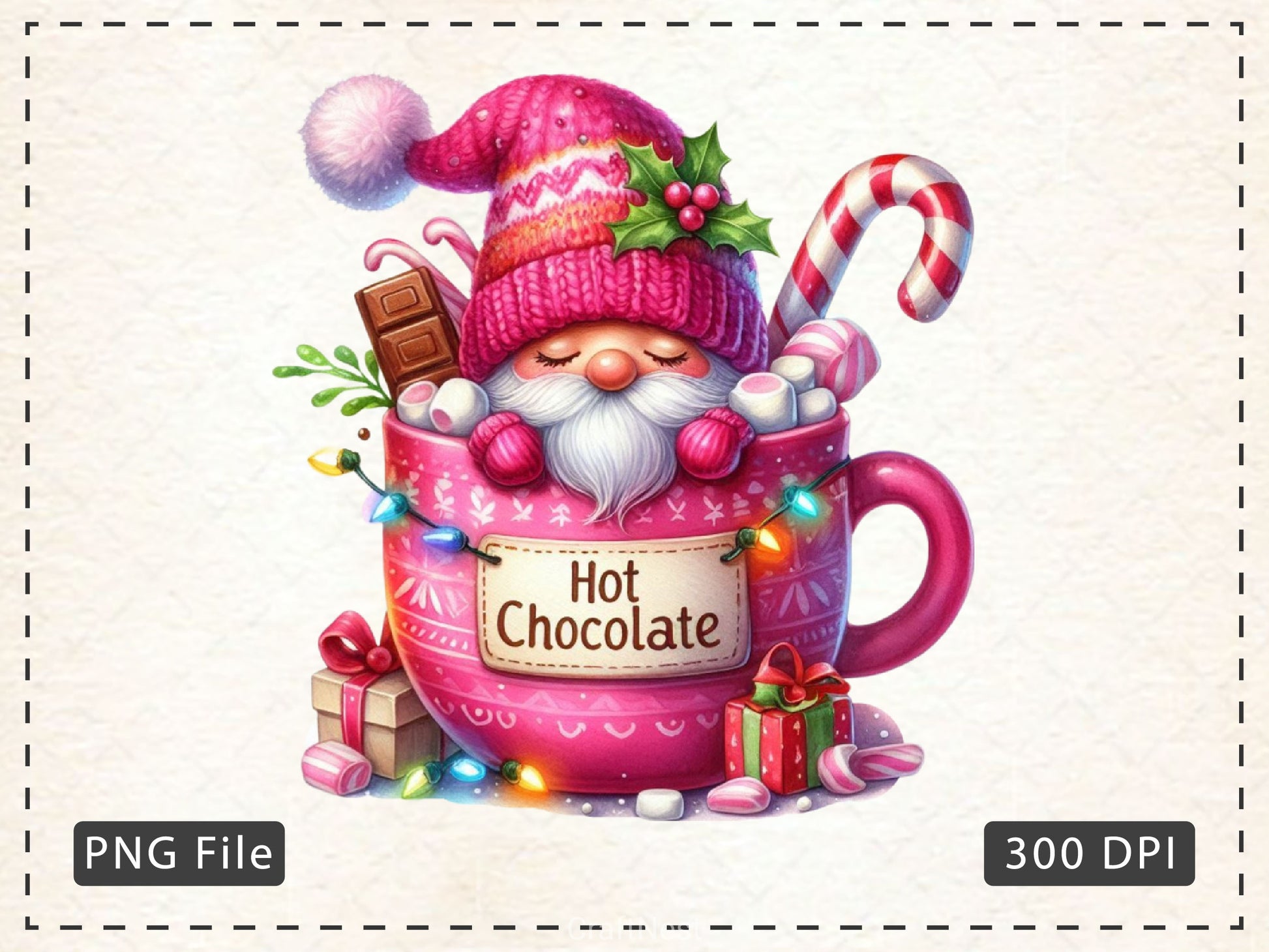 Christmas Hot Cocoa Gnomes Clipart Bundle 1 - CraftNest - Digital Crafting and Art