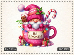 Christmas Hot Cocoa Gnomes Clipart Bundle 1 - CraftNest - Digital Crafting and Art