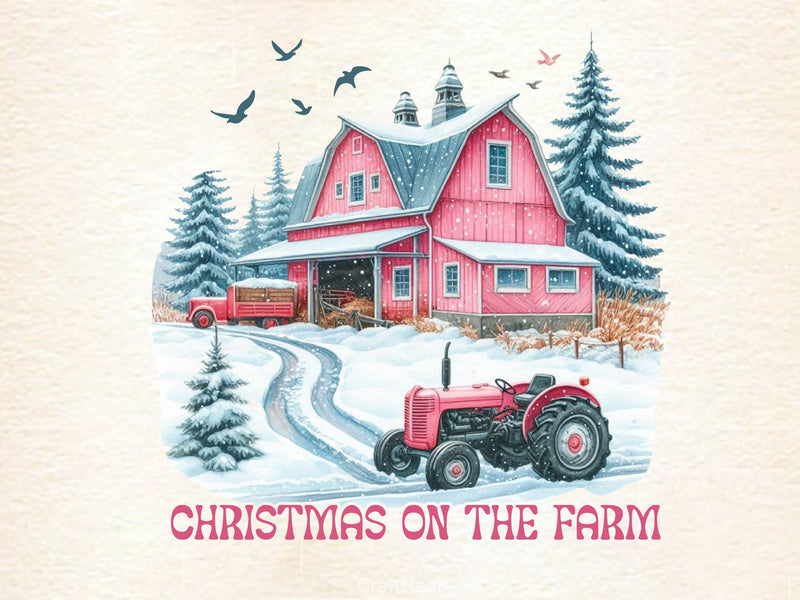 Christmas On The Farm Merry Christmas Clipart Bundle 2 - CraftNest - Digital Crafting and Art