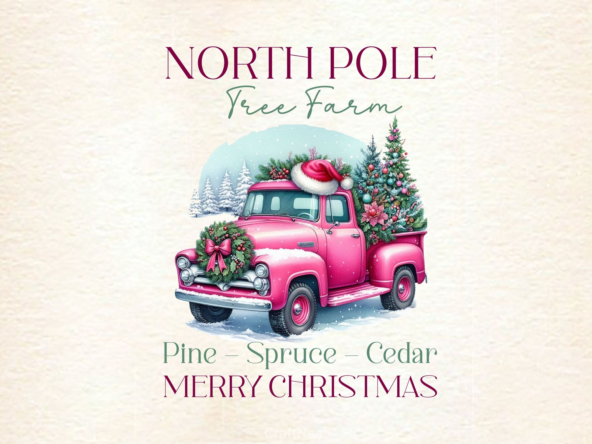 North Pole Christmas Tree Farm Clipart Bundle - CraftNest - Digital Crafting and Art