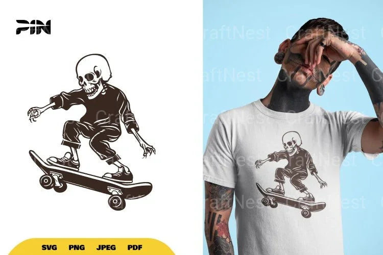 Skate Skull Halloween SVG Bundle - CraftNest - Digital Crafting and Art