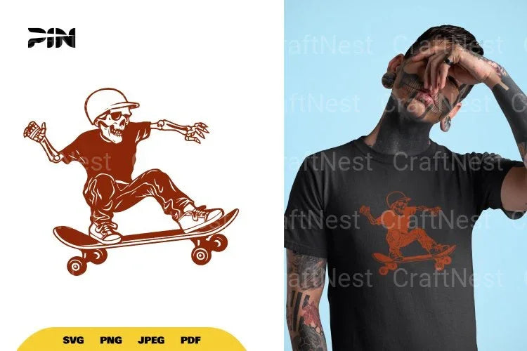 Skate Skull Halloween SVG Bundle - CraftNest - Digital Crafting and Art