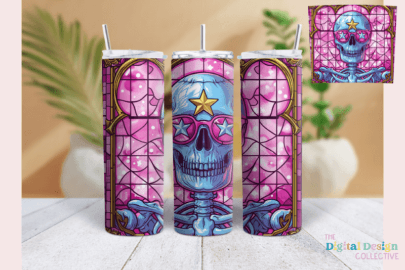 Trendy Skeleton Tumbler Wrap Bundle - CraftNest - Digital Crafting and Art