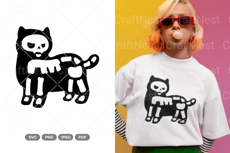 Skeleton Cat SVG Bundle - CraftNest - Digital Crafting and Art