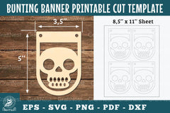 Skeleton Bunting Banner Printable - Clipart Bundle - CraftNest - Digital Crafting and Art