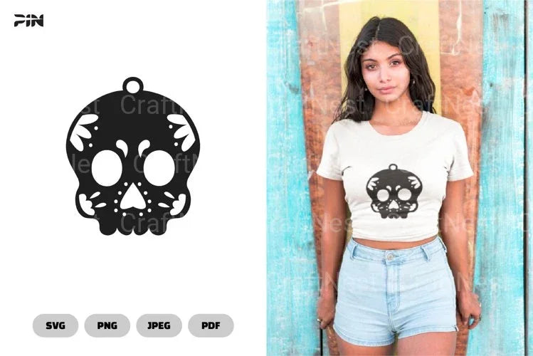 Skull Earring SVG Bundle - CraftNest - Digital Crafting and Art