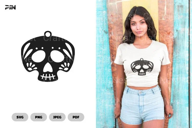 Skull Earring SVG Bundle - CraftNest - Digital Crafting and Art