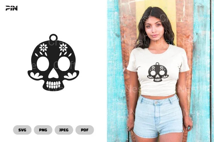 Skull Earring SVG Bundle - CraftNest - Digital Crafting and Art