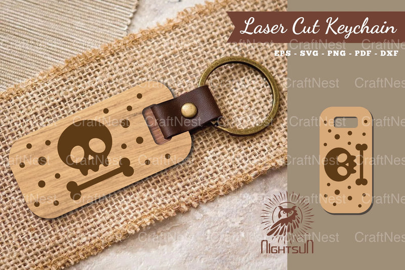 Skull Laser Cut Keychain Design Bundle - CraftNest - Digital Crafting and Art