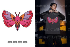 Skull Moth Colorful Beauty Clipart Bundle - CraftNest - Digital Crafting and Art
