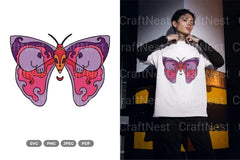Skull Moth Colorful Beauty Clipart Bundle - CraftNest - Digital Crafting and Art