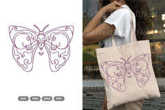 Skull Moth Hand Drawn Doodle Clipart Bundle - CraftNest - Digital Crafting and Art