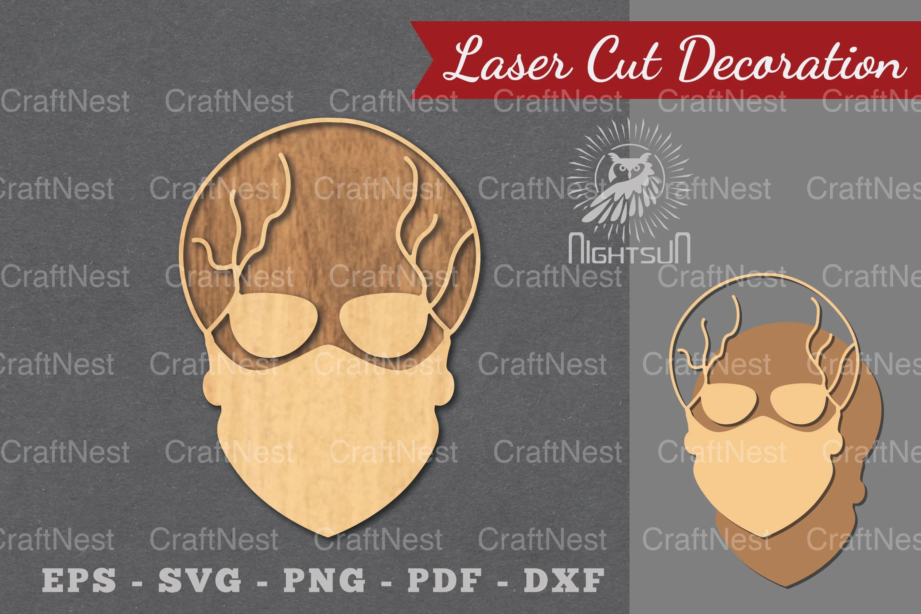 Skull with Accessories Laser Cut Decoration Bundle - CraftNest - Digital Crafting and Art