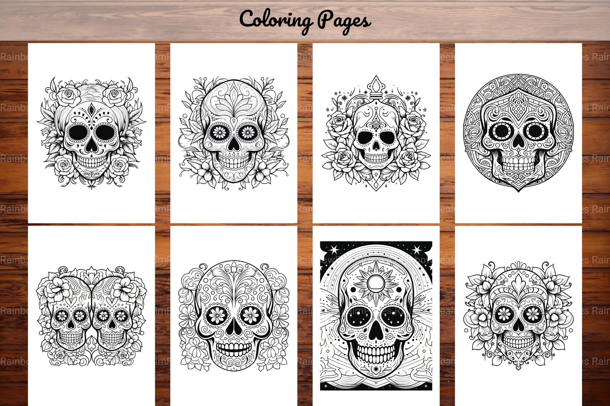 Sugar Skull Coloring Pages - CraftNest - Digital Crafting and Art