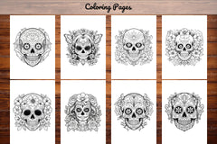 Sugar Skull Coloring Pages - CraftNest - Digital Crafting and Art