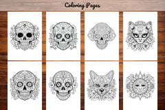 Sugar Skull Coloring Pages - CraftNest - Digital Crafting and Art