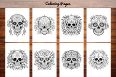 Sugar Skull Coloring Pages - CraftNest - Digital Crafting and Art