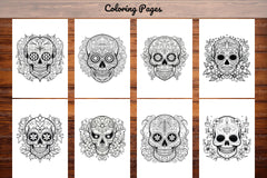 Sugar Skull Coloring Pages - CraftNest - Digital Crafting and Art